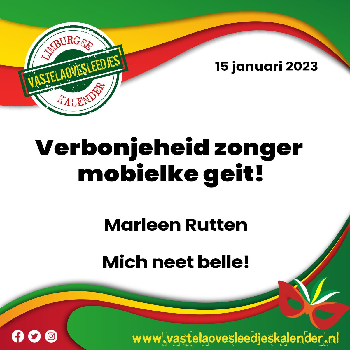 Verbonjeheid, zonger mobielke geit!