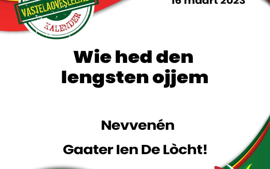 Wie hed den lengsten ojjem