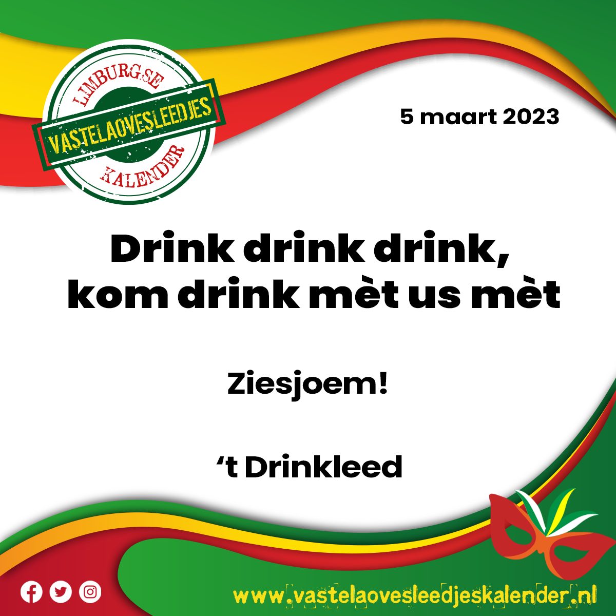 Drink drink drink, kom drink mèt us mèt