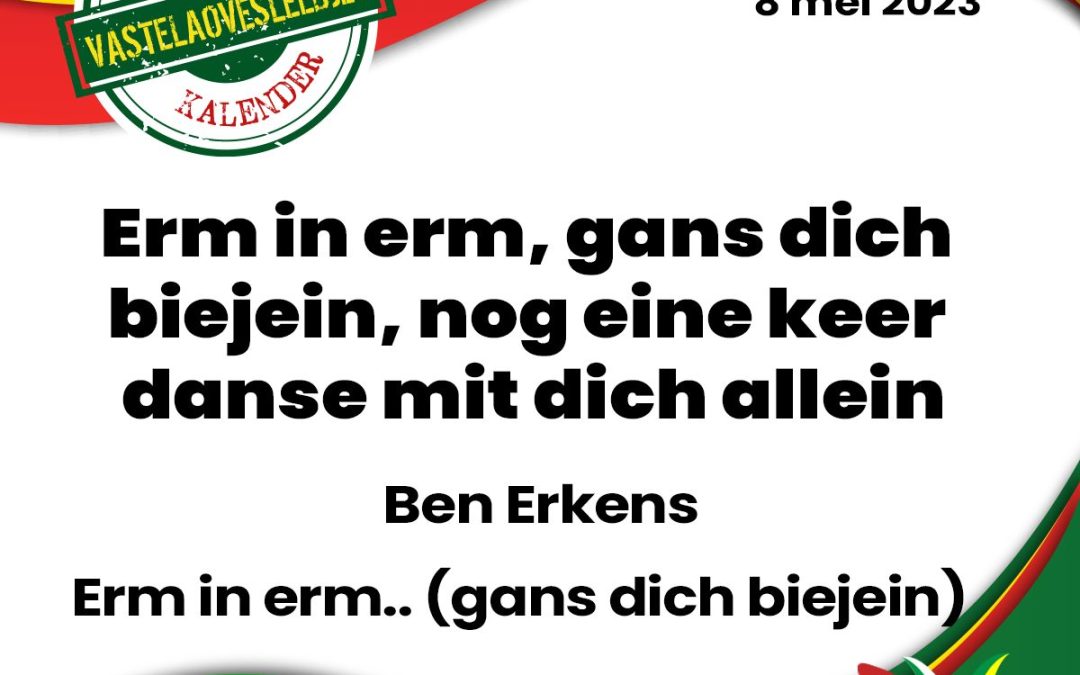 Erm in erm, gans dich biejein, nog eine keer danse mit dich allein
