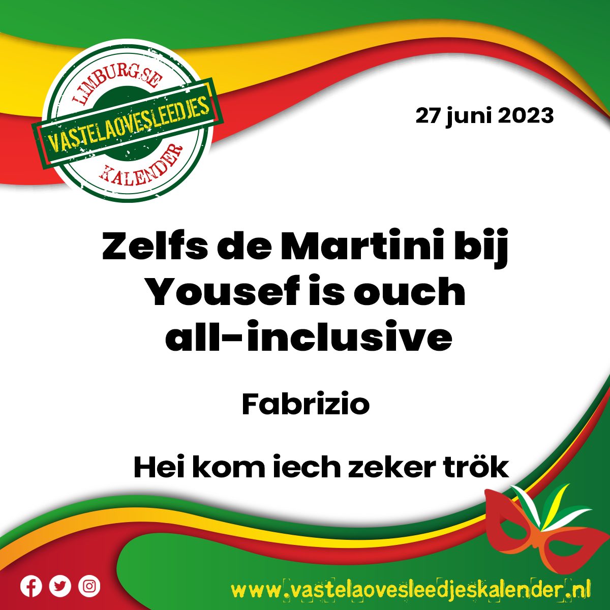 Zelfs de Martini bij Yousef is ouch all-inclusive