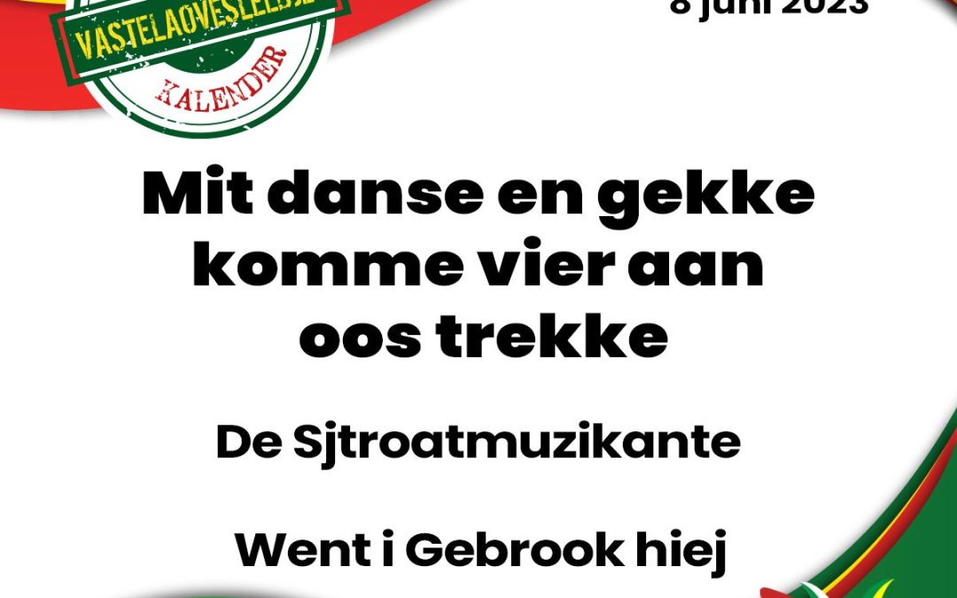 Mit danse en gekke komme vier aan oos trekke