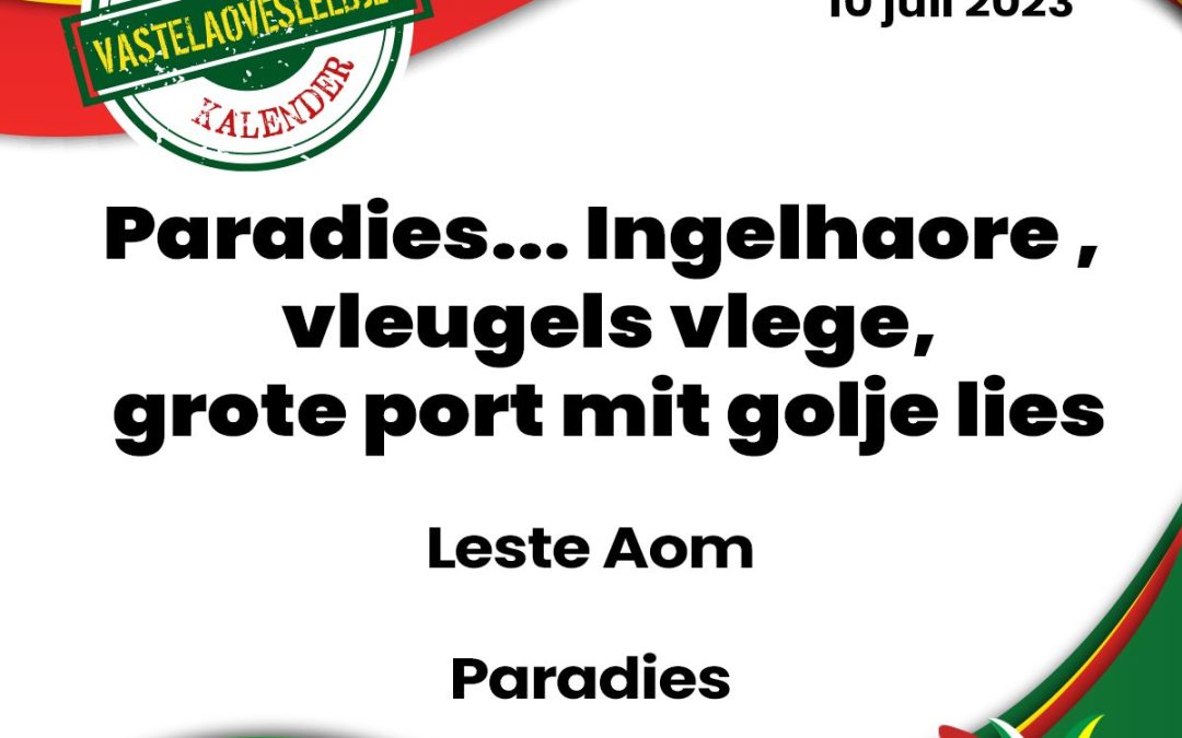 Paradies… Ingelhaore, vleugels vlege, grote port mit golje lies