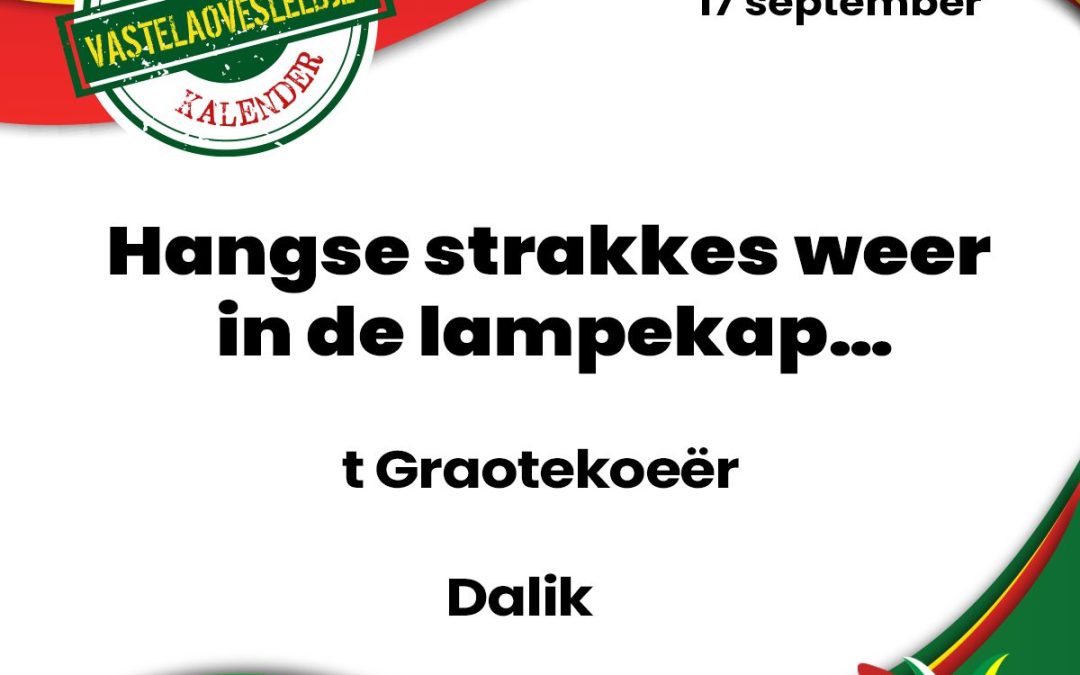 Hangse strakkes weer in de lampekap?