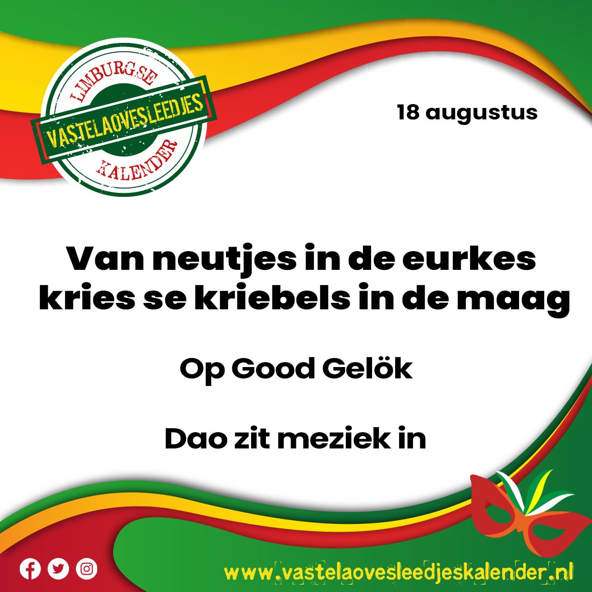 Van neutjes in de eurkes kries se kriebels in de maag