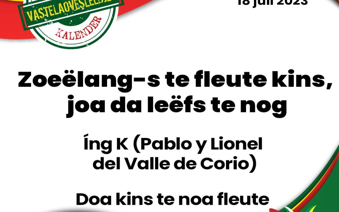 Zoeëlang-s te fleute kin, joa da leëfs te nog