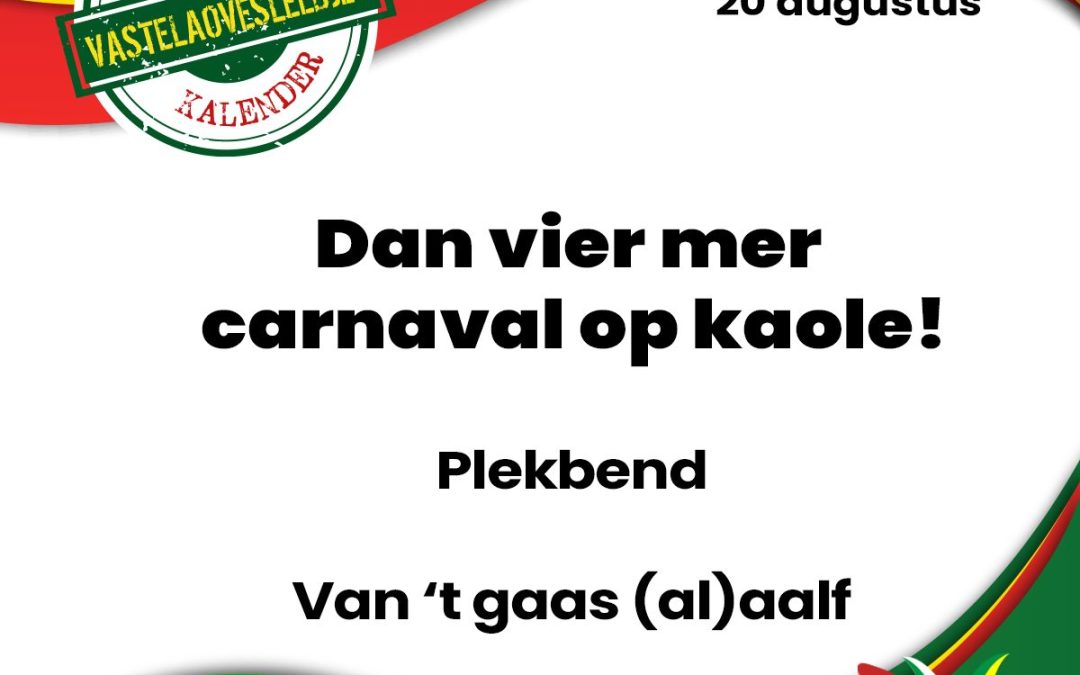 Dan vier mer carnaval op kaole!