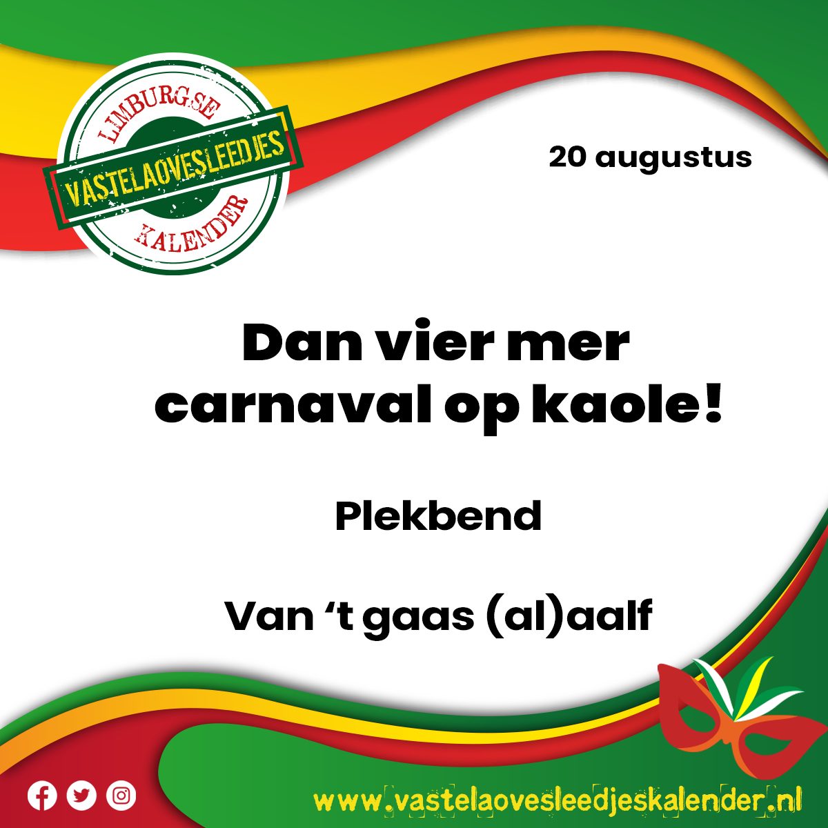 Dan vier mer carnaval op kaole!