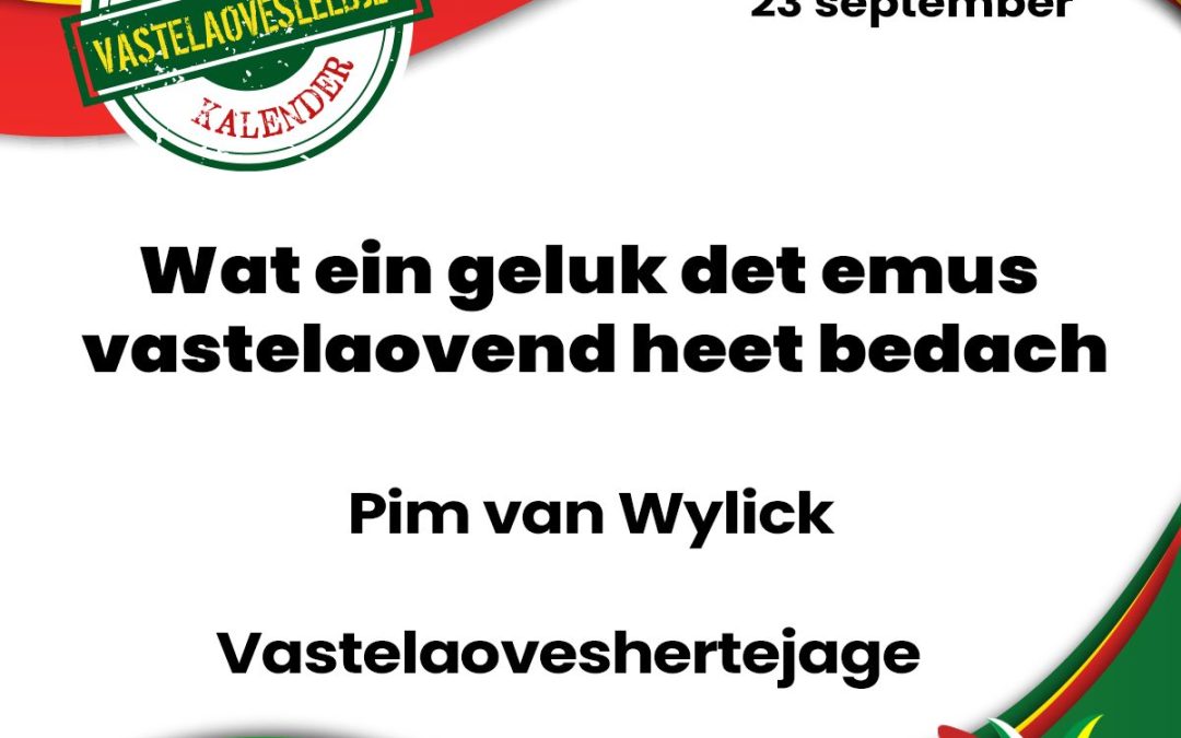 Wat ein geluk det emus vastelaovend heet bedach