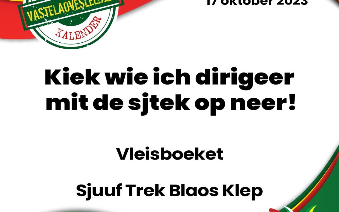 Kiek wie ich dirigeer mit de sjtek op neer!