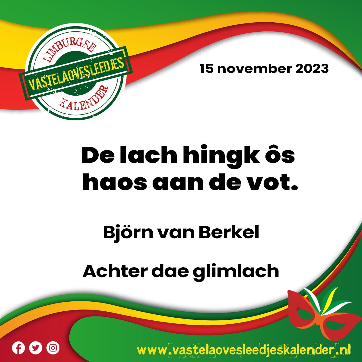 De lach hingk ôs haos aan de vot.