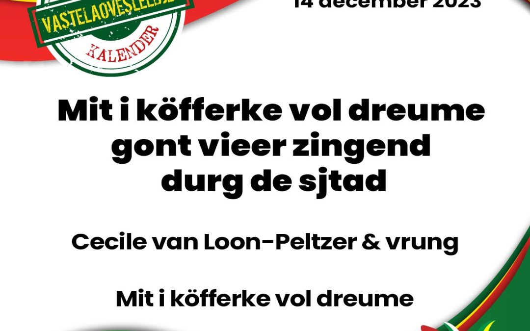 Mit i köfferke vol dreume gont vieer zingend durg de sjtad