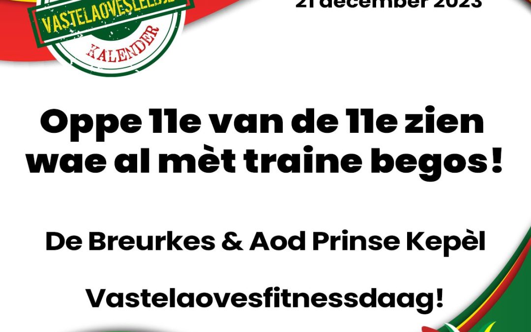 Oppe 11e van de 11e zien wae al mèt traine begos!