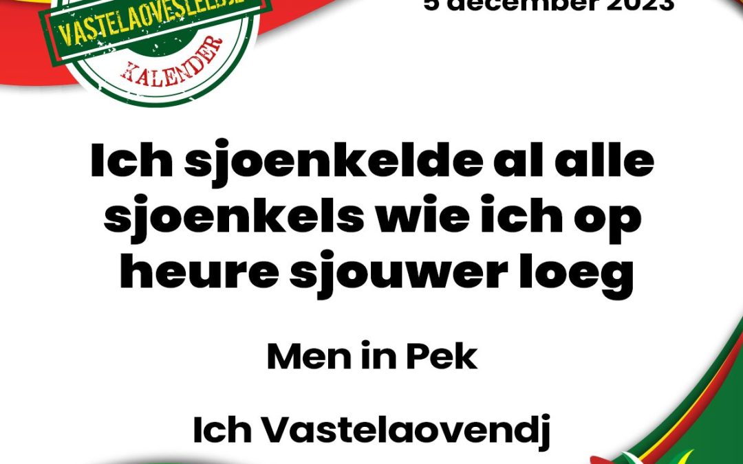 Ich sjoenkelde al alle sjoenkels wie ich op heure sjouwer loeg