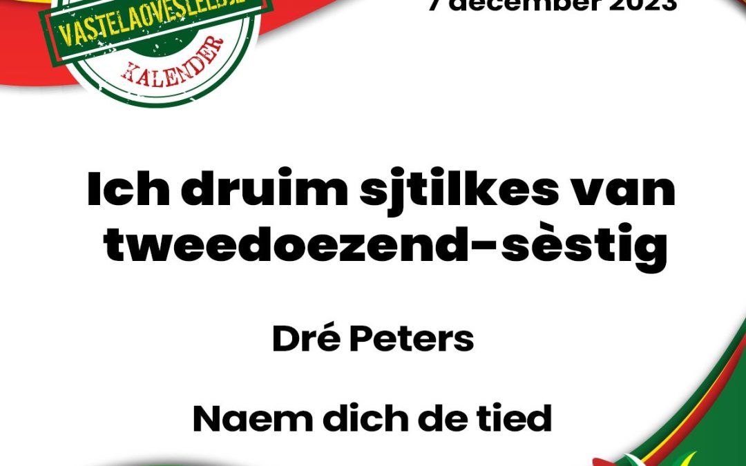 Ich druim sjtilkes van tweedoezend-sèstig