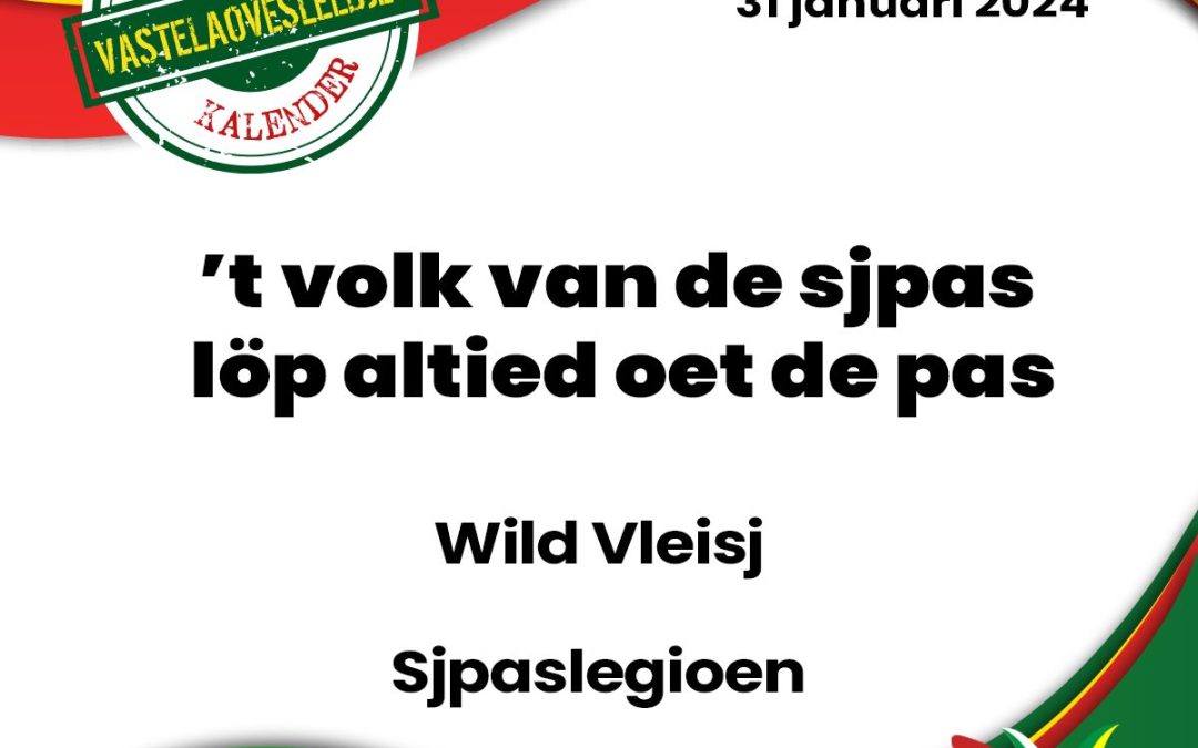 ’t volk van de sjpas löp altied oet de pas