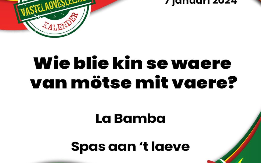 Wie blie kin se waere van mötse mit vaere?