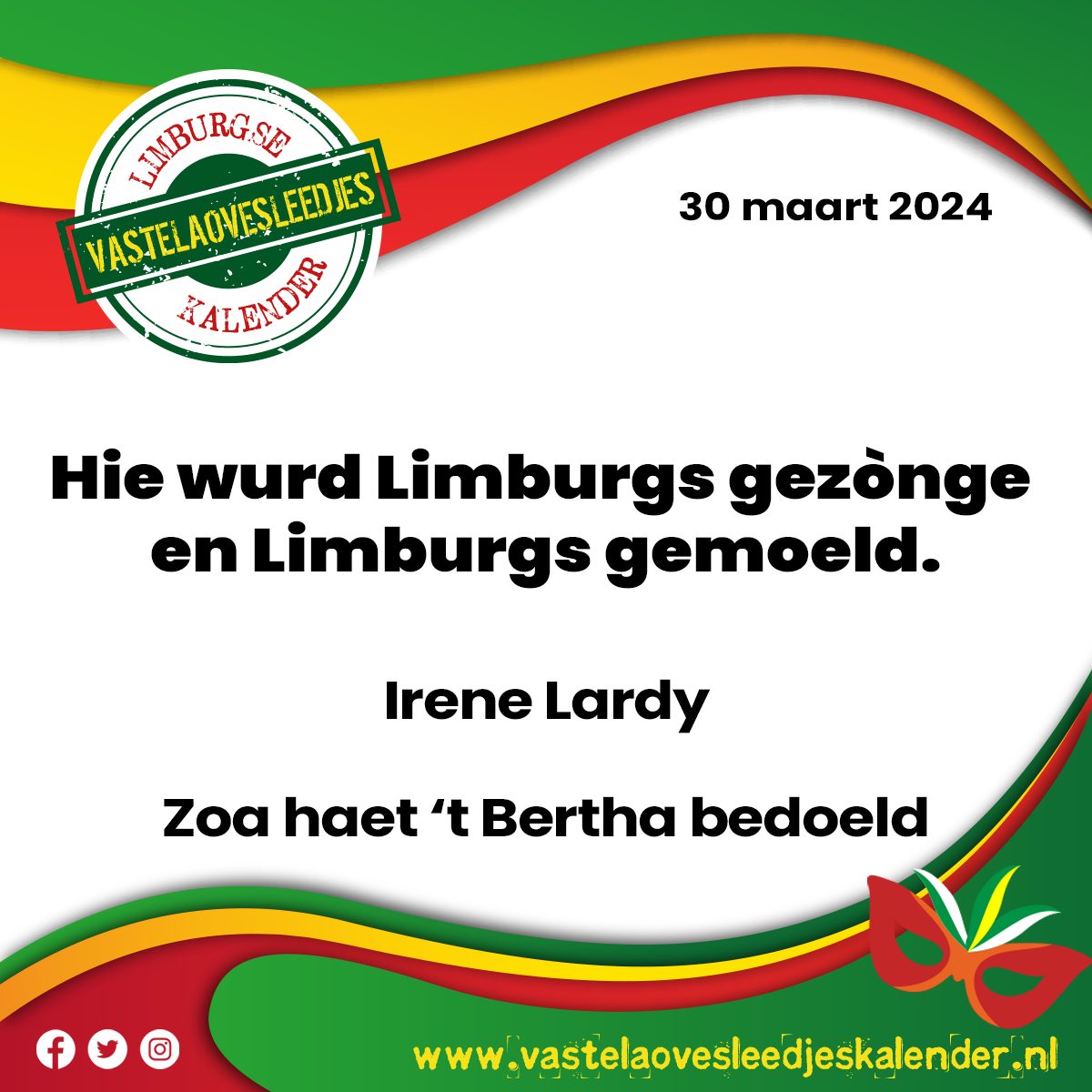 Hie wurd Limburgs gezònge en Limburgs gemoeld.