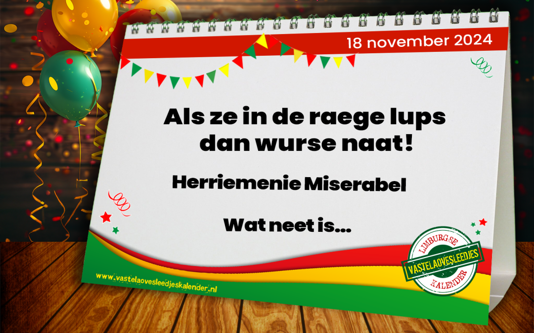 Als ze in de raege lups dan wurse naat!