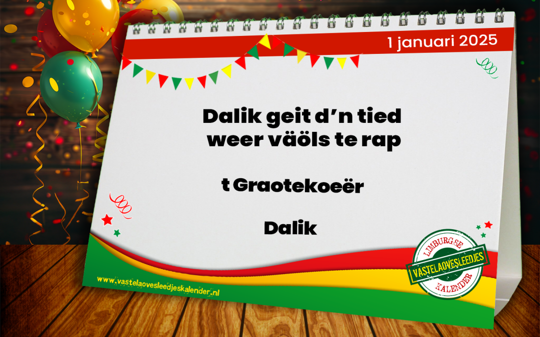 Dalik geit d’n tied weer väöls te rap