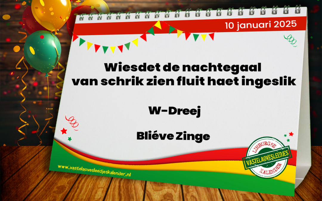 Wiesdet de nachtegaal van schrik zien fluit haet ingeslik