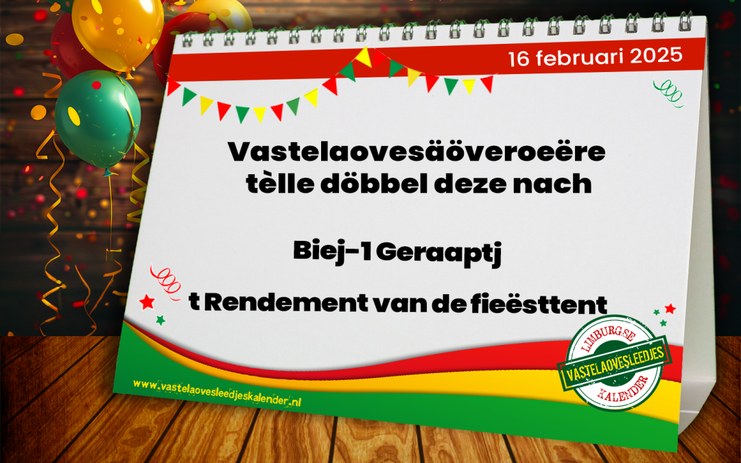 Vastelaovesäöveroeëre tèlle döbbel deze nach