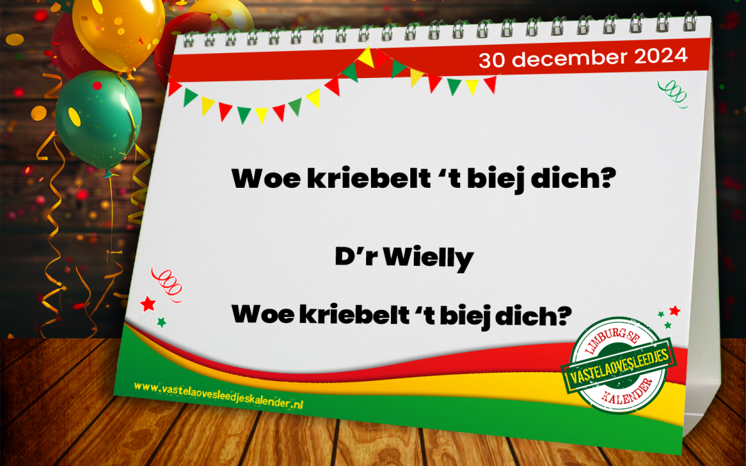 Woe kriebelt ’t biej dich?
