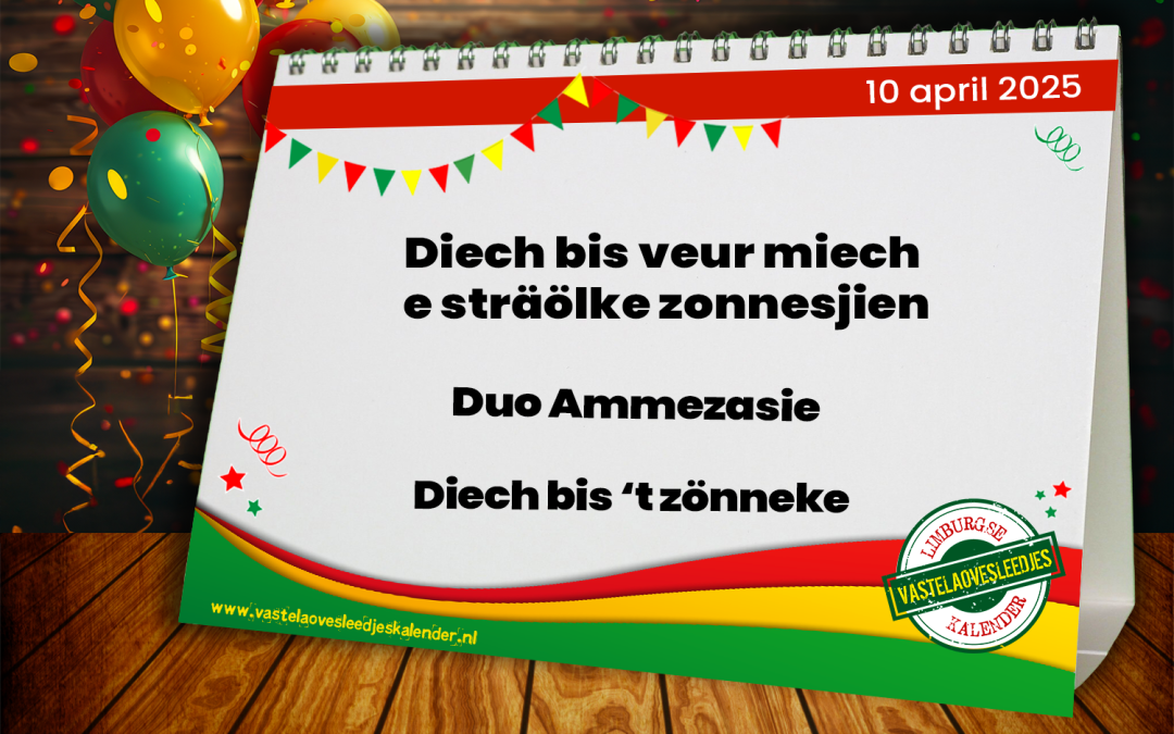 Diech bis veur miech e sträölke zonnesjien