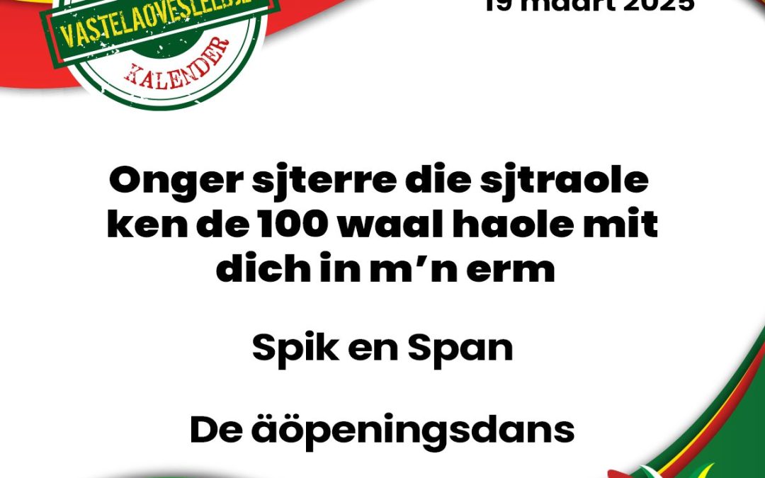 Onger sjterre die sjtraole ken de 100 waal haole mit dich in m’n erm