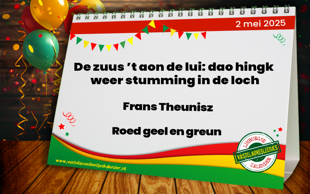 De zuus ’t aon de lui: dao hingk weer stumming in de loch