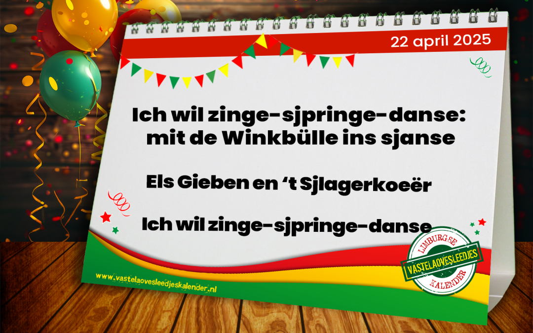 Ich wil zinge-sjpringe-danse: mit de Winkbülle ins sjanse