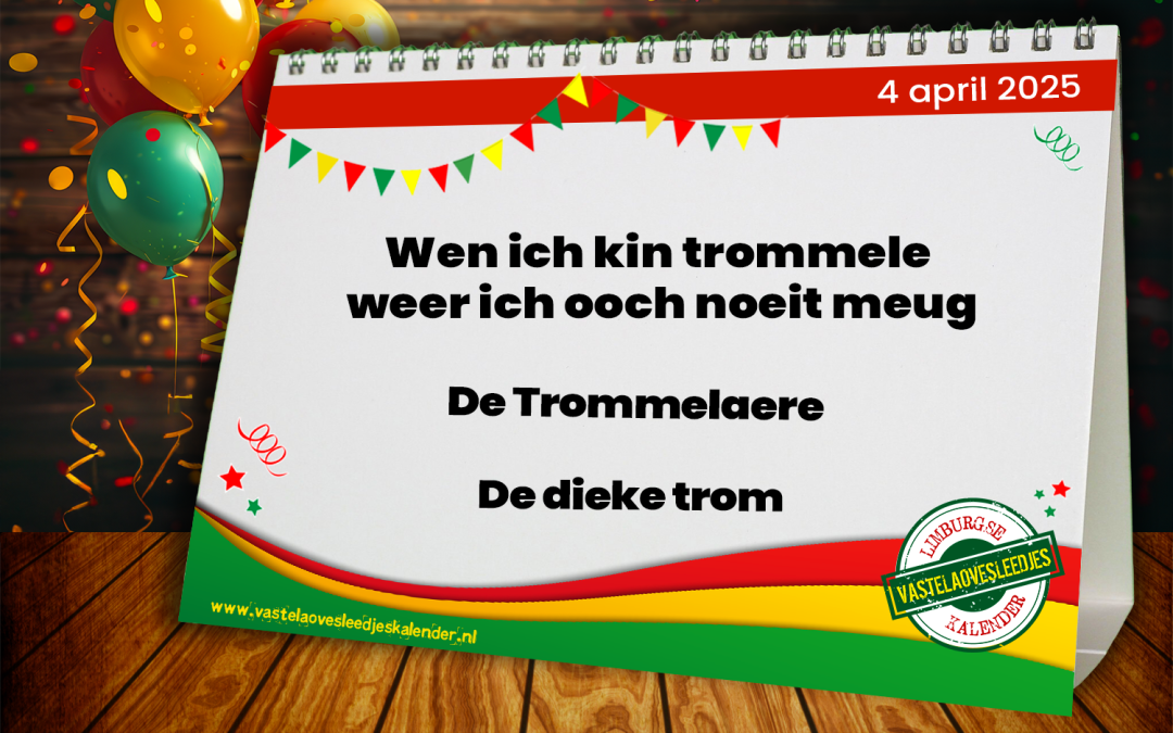 Wen ich kin trommele weer ich ooch noeit meug
