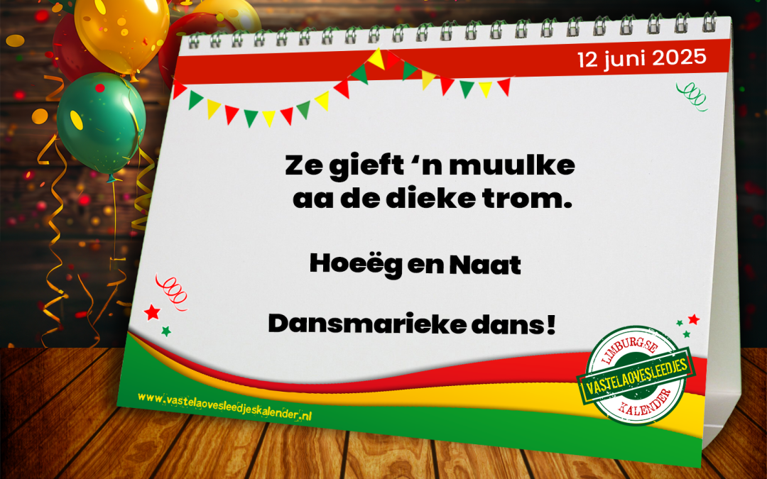 Ze gieft ’n muulke aa de dieke trom.