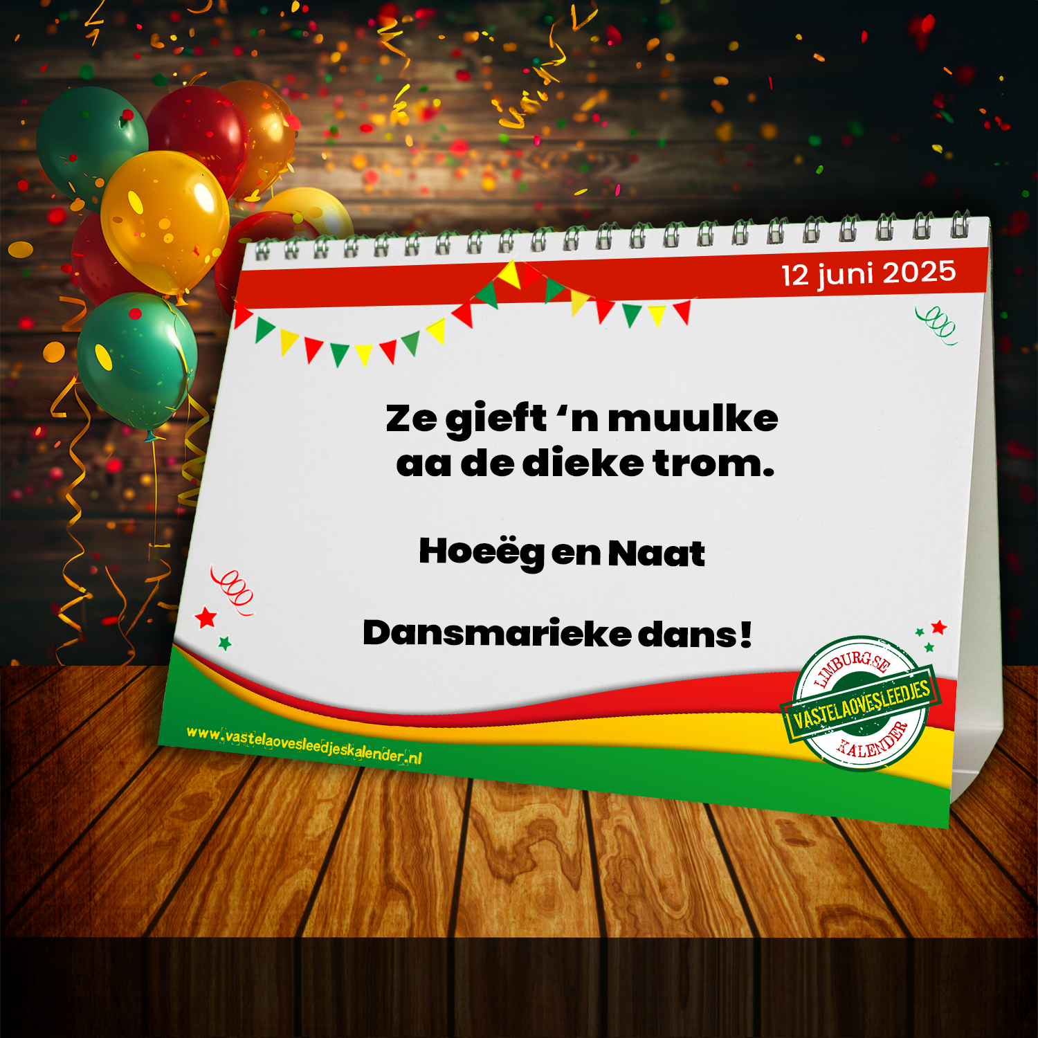 Ze gieft ’n muulke aa de dieke trom.