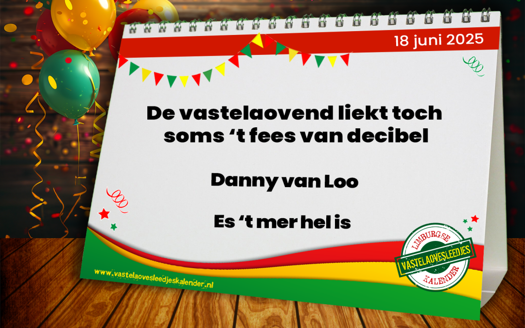 De vastelaovend liekt toch soms ’t fees van decibel