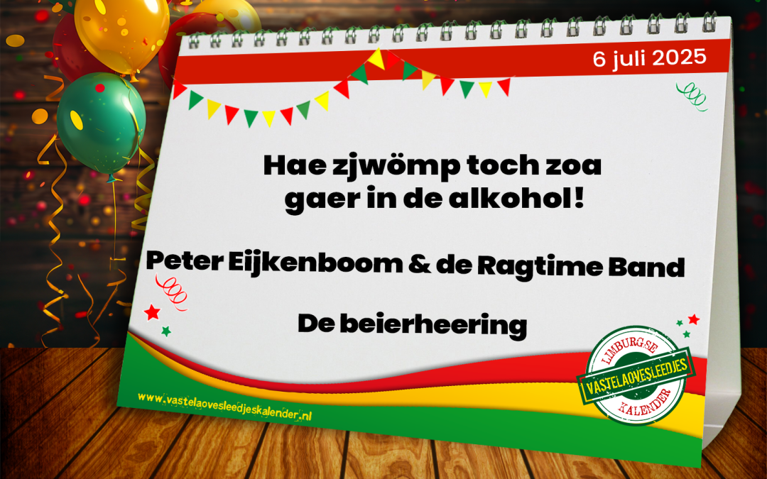Hae zjwömp toch zoa gaer in de alkohol!