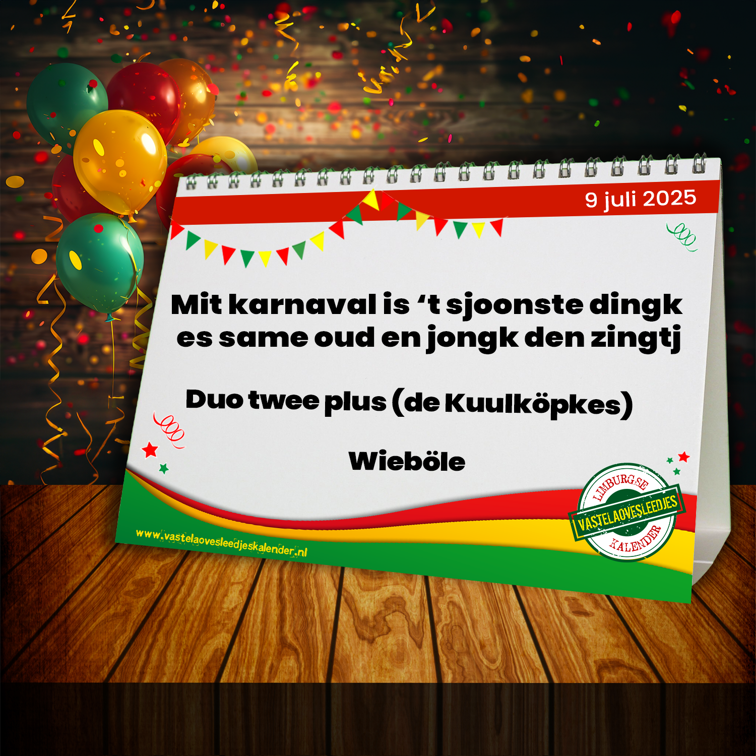 Mit karnaval is ’t sjoonste dingk es same oud en jongk den zingtj