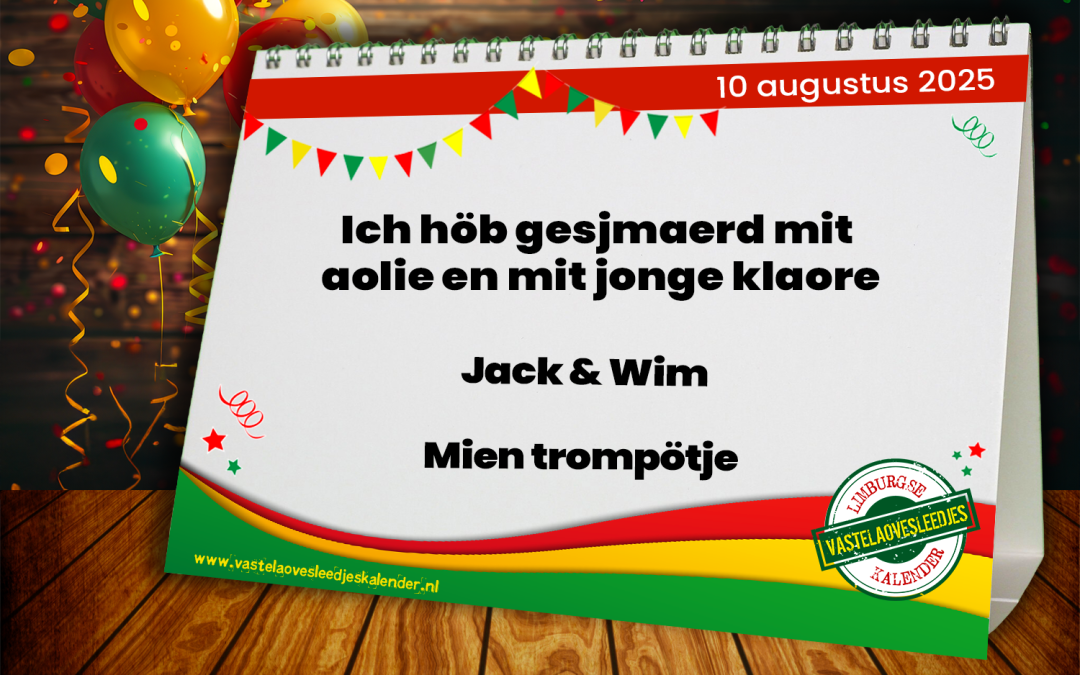 Ich höb gesjmaerd mit aolie en mit jonge klaore