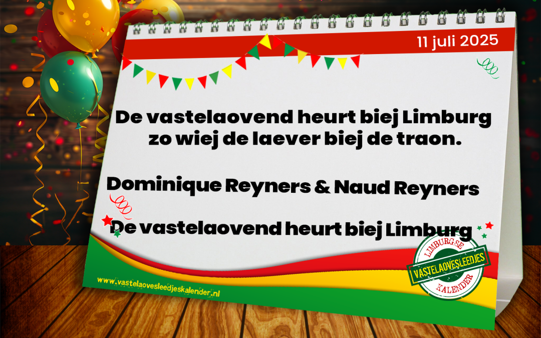 De vastelaovend heurt biej Limburg zo wiej de laever biej de traon.