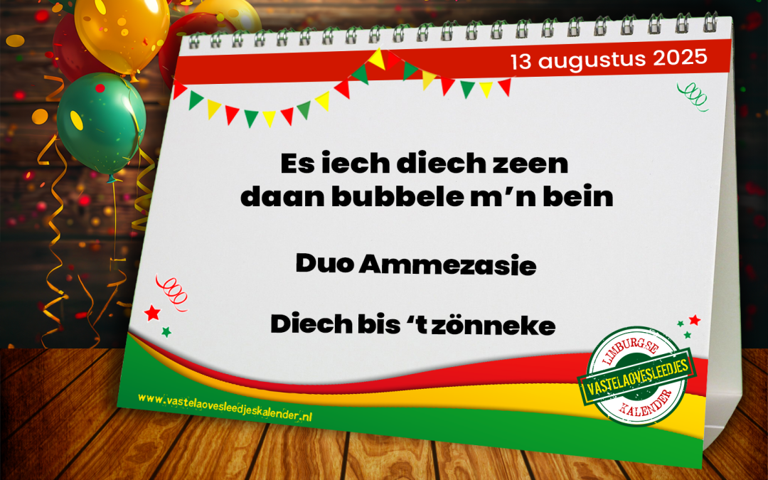 Es iech diech zeen daan bubbele m’n bein