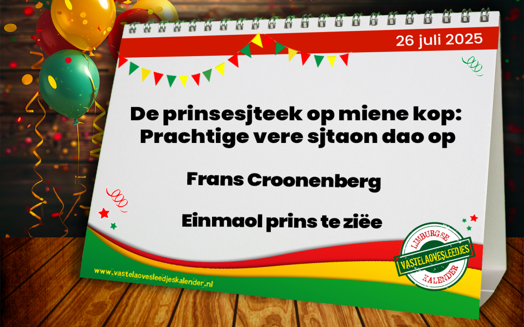 De prinsesjteek op miene kop: Prachtige vere sjtaon dao op