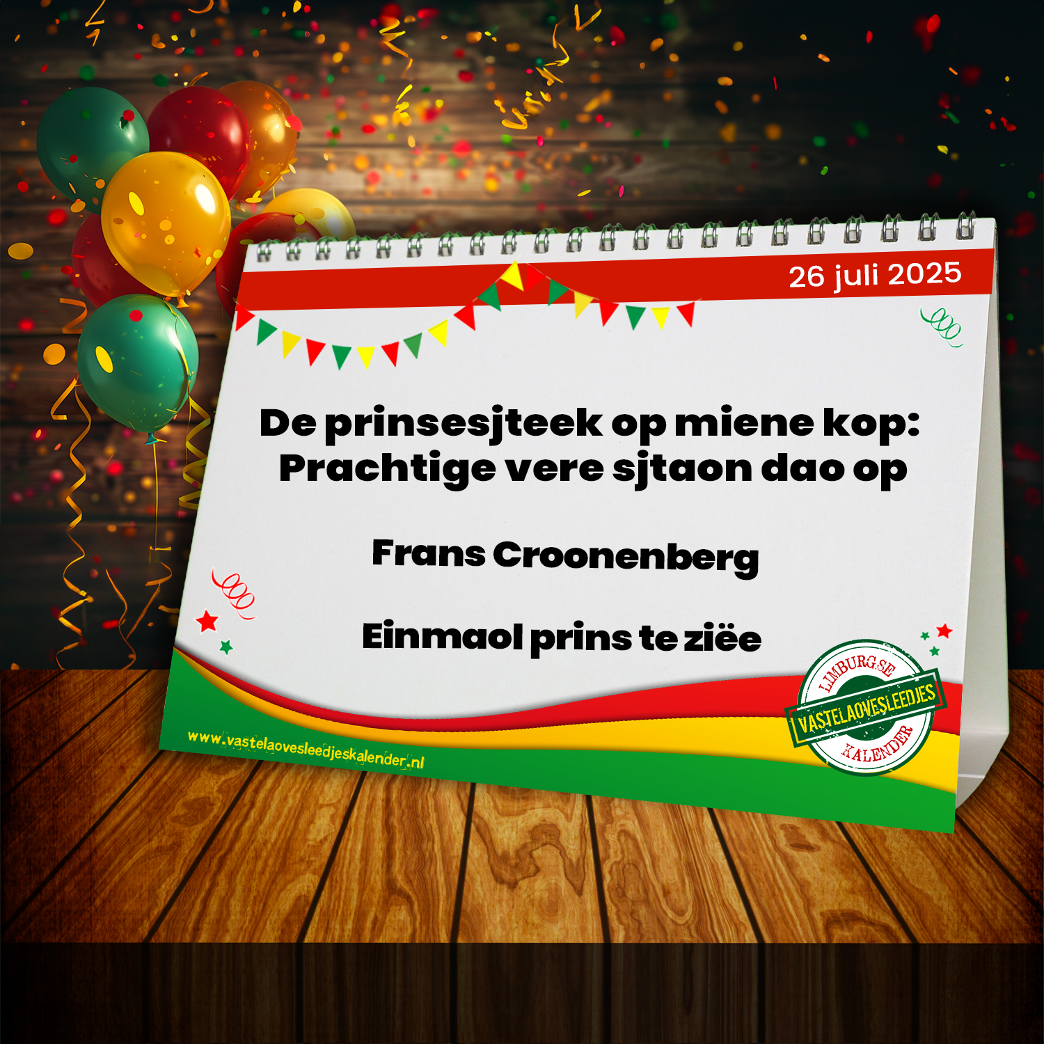 De prinsesjteek op miene kop: Prachtige vere sjtaon dao op