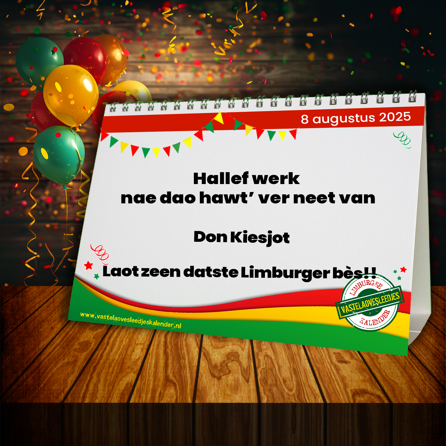 Hallef werk nae dao hawt ver neet van