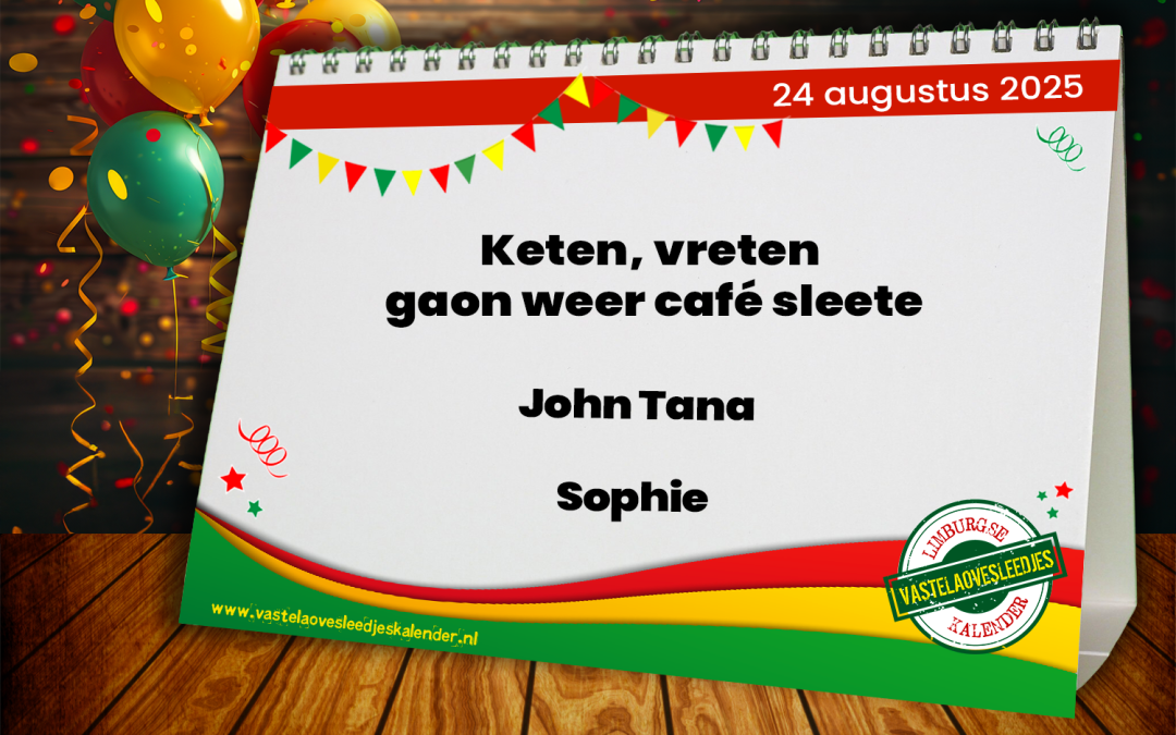 Keten, vreten, gaon weer café sleete