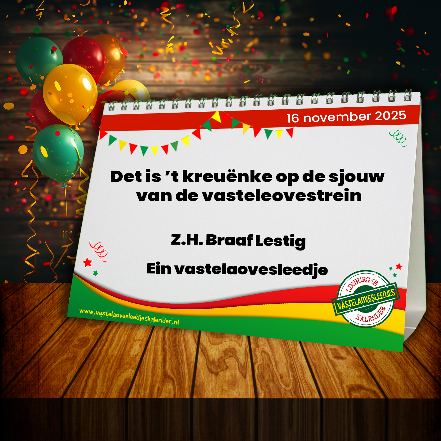 Det is ’t kreuënke op de sjouw van de vasteleovestrein