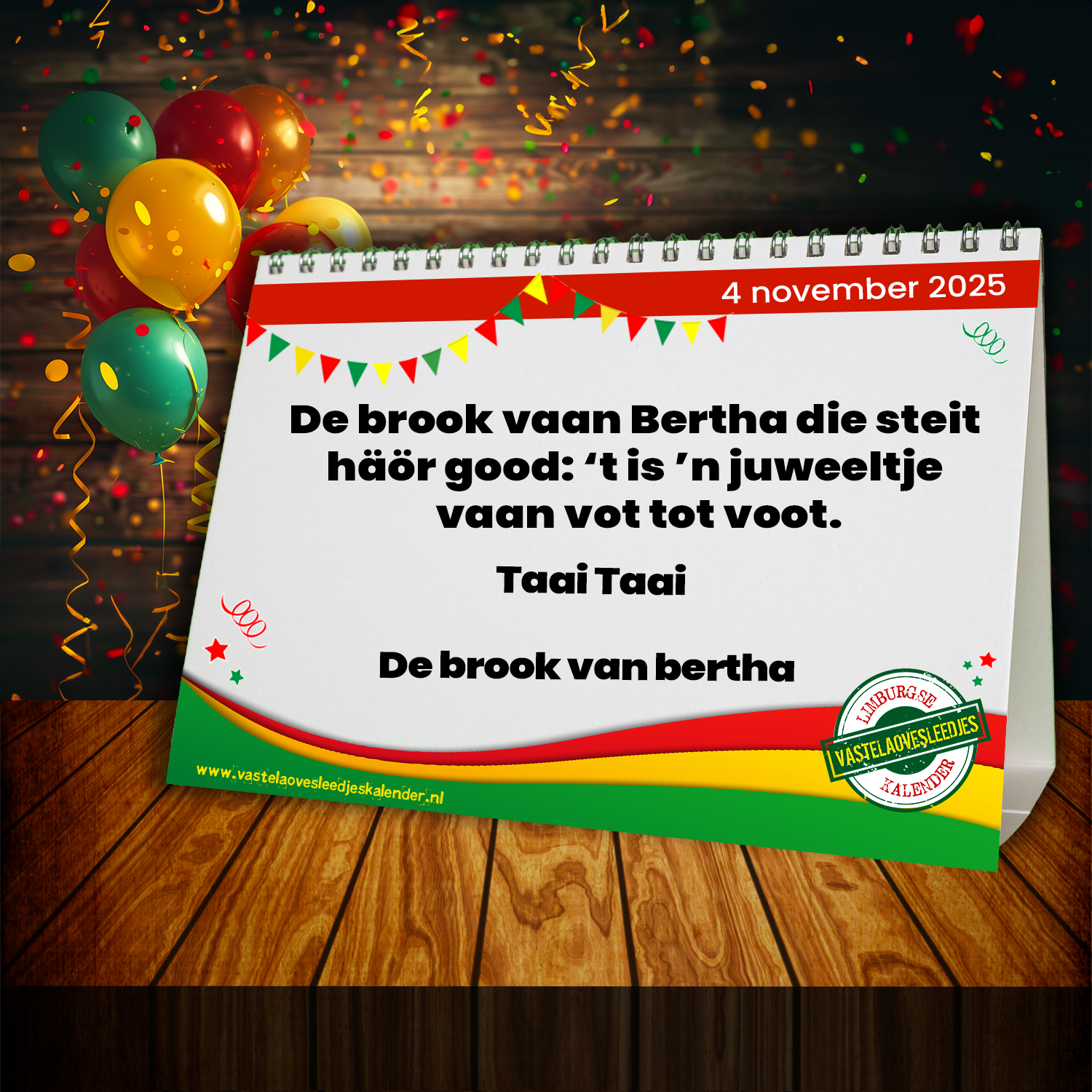 De brook vaan Bertha die steit häör good: ’t is ’n juweeltje vaan vot tot voot.