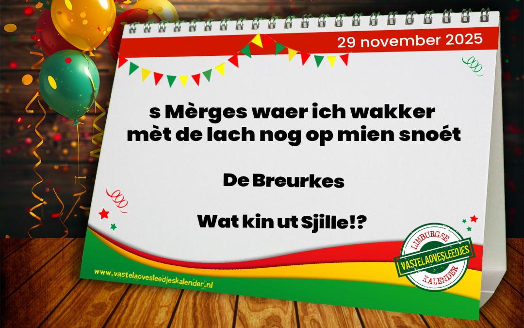 s Mèrges waer ich wakker mèt de lach nog op mien snoét