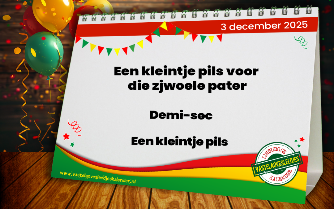 Een kleintje pils voor die zjwoele pater