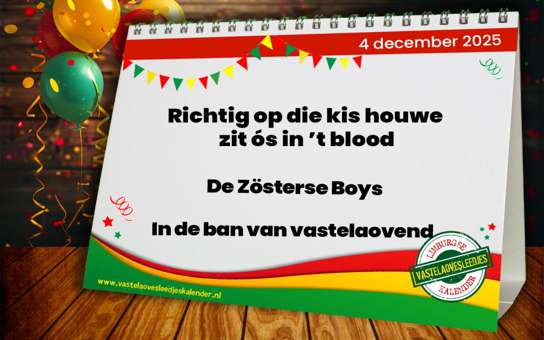 Richtig op die kis houwe zit ós in ’t blood