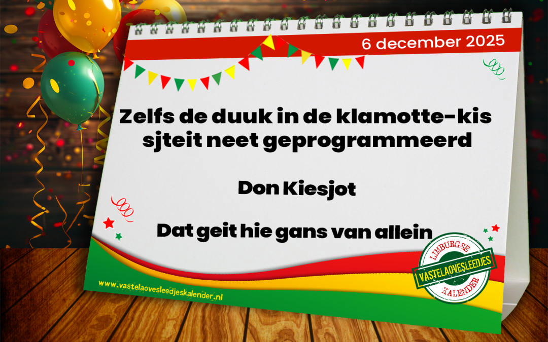 Zelfs de duuk in de klamotte-kis sjteit neet geprogrammeerd